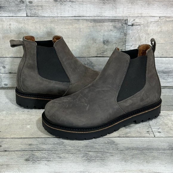 Birkenstock Shoes - BIRKENSTOCK Stalon Nubuck Leather Chelsea Boot - Graphite - Sz - 6-6.5 / 37.EU